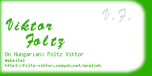 viktor foltz business card